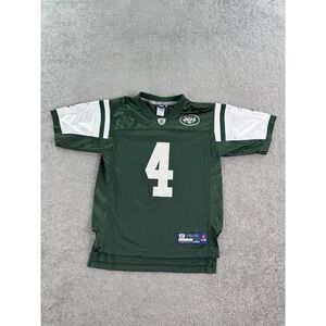Brett Favre Jersey Boys Youth Large Green New York Jets Reebok Mesh NFL y2k